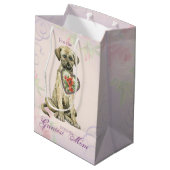 Irish Wolfhound Heart mama Medium Cadeauzakje (Achterkant Gekanteld)