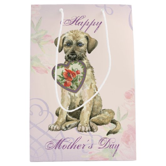 Irish Wolfhound Heart mama Medium Cadeauzakje (Voorkant)