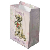 Irish Wolfhound Heart mama Medium Cadeauzakje (Voorkant Gekanteld)
