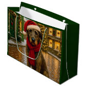 Irish Wolfhound Holiday  Groot Cadeauzakje (Voorkant Gekanteld)