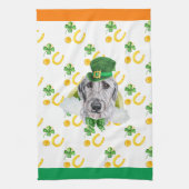 Irish Wolfhound Holiday Home Decor St Patricks Day Theedoek (Verticaal)