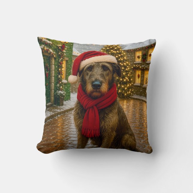 Irish Wolfhound Holiday  Kussen (Voorkant)