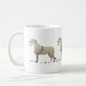 Irish Wolfhound Hondenras Silhouette Kerstmis Koffiemok (Links)