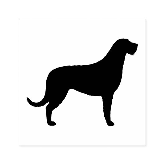 Irish Wolfhound Hondenras Silhouette Rubberstempel (Afrduk)