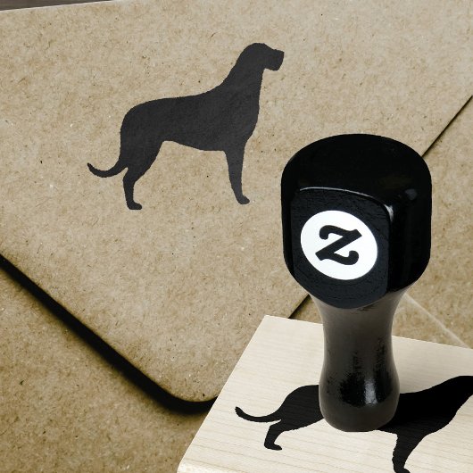 Irish Wolfhound Hondenras Silhouette Rubberstempel