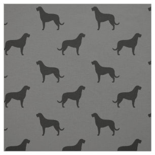 Irish Wolfhound Hondenras Silhouetten Patroon Stof