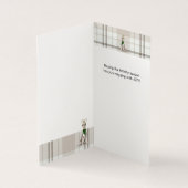 Irish Wolfhound in Antlers met een "Earthy Pset" Kaart (Binnen)