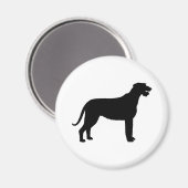 Irish Wolfhound (in het zwart) Magneet (Voorkant / Achterkant)