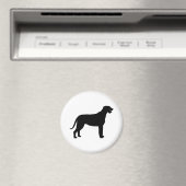 Irish Wolfhound (in het zwart) Magneet (Insitu (Vaatwasser))