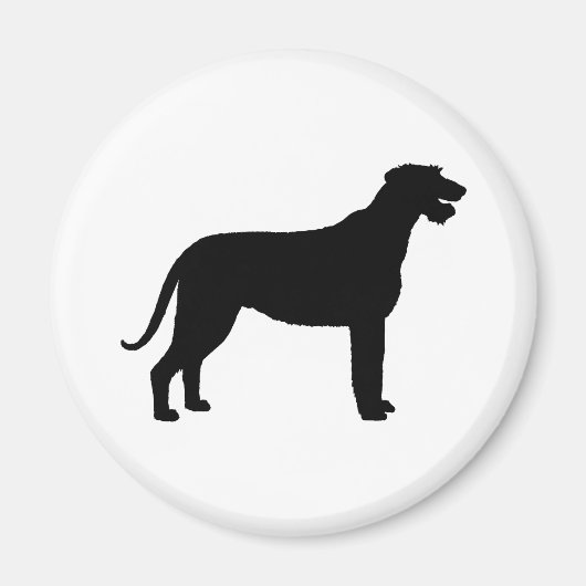 Irish Wolfhound (in het zwart) Magneet (Voorkant)