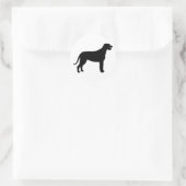 Irish Wolfhound (in het zwart) Ronde Sticker (Tas)