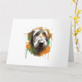 Irish Wolfhound Kaart (Gele Bloem)