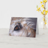 Irish Wolfhound Kaart (Gele Bloem)