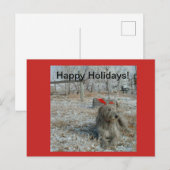 Irish Wolfhound Kerst Kaart (Voorkant / Achterkant)