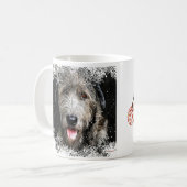 Irish Wolfhound Kerst Mok (Voorkant links)