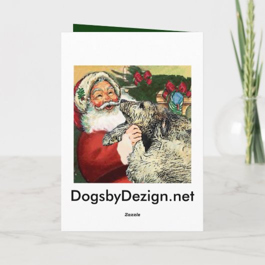 Irish Wolfhound-kerstcadeaus Feestdagen Kaart (Achterkant)