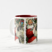 Irish Wolfhound-kerstcadeaus Tweekleurige Koffiemok (Voorkant links)