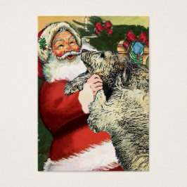 Irish Wolfhound-kerstcadeaus Visitekaartje