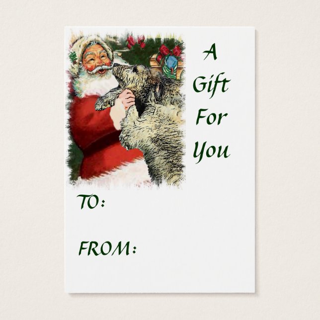 Irish Wolfhound-kerstcadeaus Visitekaartjes (Achterkant)