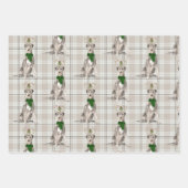 Irish Wolfhound kersthond Dog en Pset Inpakpapier Vel (Voorkant 3)