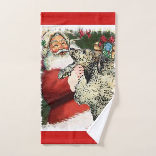 Irish Wolfhound Kerstmis Bad Handdoek (Handdoek)