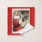 Irish Wolfhound Kerstmis Bad Handdoek (Wasdoekje)