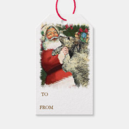 Irish Wolfhound Kerstmis Cadeaulabel