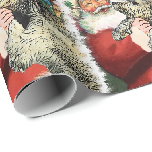 Irish Wolfhound Kerstmis Cadeaupapier (Rol Hoek)