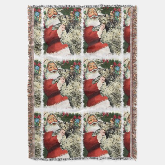 Irish Wolfhound Kerstmis Deken (Voorkant Verticaal)