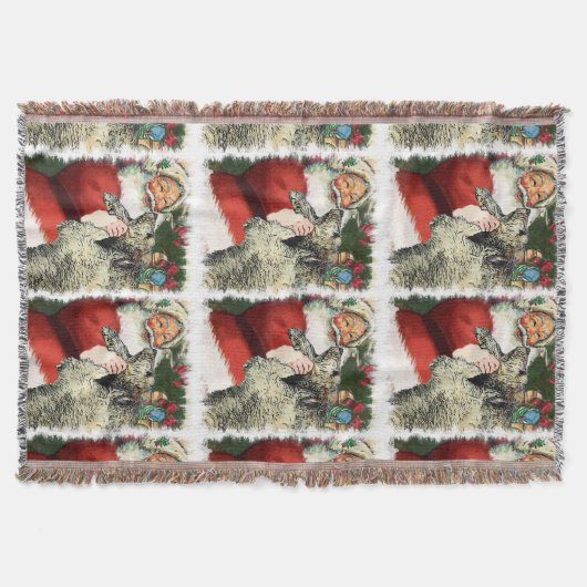Irish Wolfhound Kerstmis Deken (Voorkant)