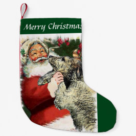 Irish Wolfhound Kerstmis Kleine Kerstsok