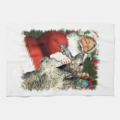 Irish Wolfhound Kerstmis Theedoek (Horizontaal)