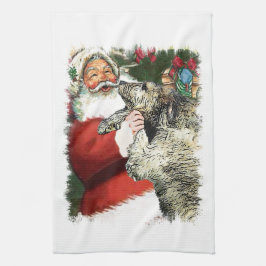 Irish Wolfhound Kerstmis Theedoek