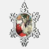 Irish Wolfhound Kerstmis Tin Sneeuwvlok Ornament (Rechts)