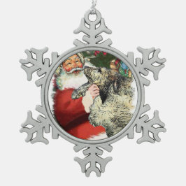 Irish Wolfhound Kerstmis Tin Sneeuwvlok Ornament