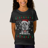 Irish Wolfhound Kerstmis Ugly Sweater Funny Dog L T-shirt (Voorkant)