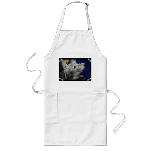 Irish Wolfhound Long Apron Lang Schort (Voorkant)
