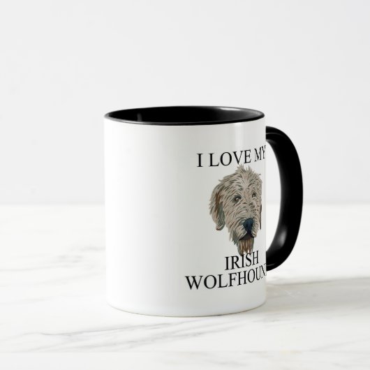 Irish Wolfhound Love. Mok (Voorkant rechts)