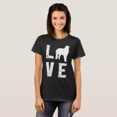 Irish Wolfhound Love T-shirt (Voorkant volledig)