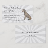 Irish Wolfhound met witte Starburst Visitekaartje (Voorkant / Achterkant)