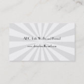 Irish Wolfhound met witte Starburst Visitekaartje (Achterkant)