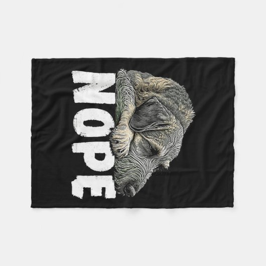 Irish Wolfhound Nope Funny Lazy Pet Dog Cute  Fleece Deken (Voorkant (Horizontaal))
