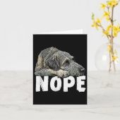 Irish Wolfhound Nope Funny Lazy Pet Dog Cute  Kaart (Gele Bloem)