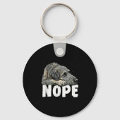 Irish Wolfhound Nope Funny Lazy Pet Dog Cute Sleutelhanger (Voorkant)
