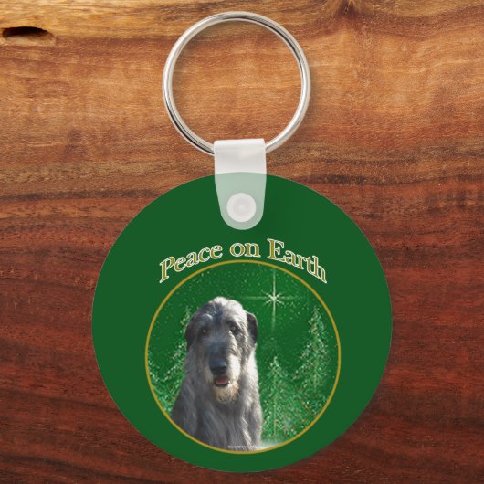 Irish Wolfhound Peace Sleutelhanger (Voorkant)