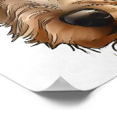 Irish Wolfhound Pet Portrait Black Outline Art Poster (Hoek)