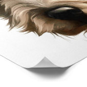 Irish Wolfhound Pet Portrait Painting, geïsoleerd  Poster (Hoek)