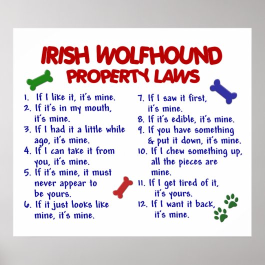 IRISH WOLFHOUND PL2 POSTER (Voorkant)