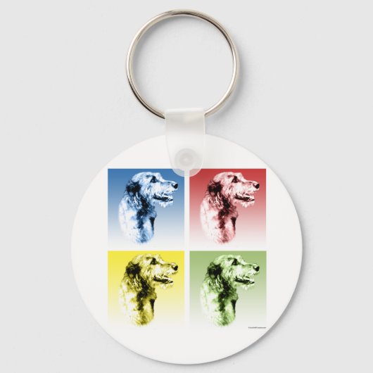 Irish Wolfhound Pop Sleutelhanger (Voorkant)