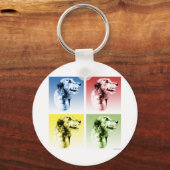 Irish Wolfhound Pop Sleutelhanger (Voorkant)
